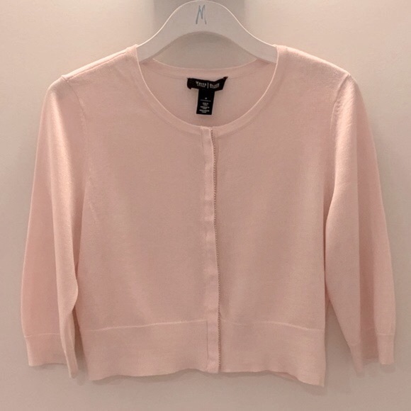 WHBM size M 3/4 sleeve crop sweater - Picture 2 of 16